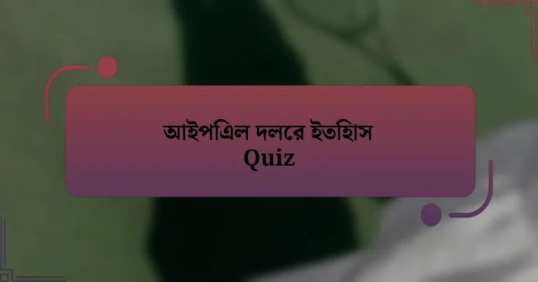 আইপিএল দলের ইতিহাস Quiz