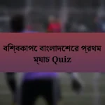 বিশ্বকাপে বাংলাদেশের প্রথম ম্যাচ Quiz