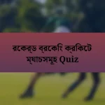 রেকর্ড ব্রেকিং ক্রিকেট ম্যাচসমূহ Quiz